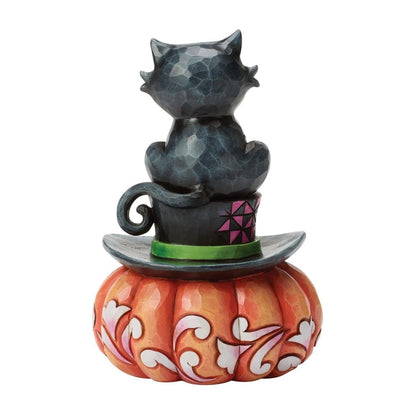 Black Cat on Top Hat Figurine - Nifty Decor & More