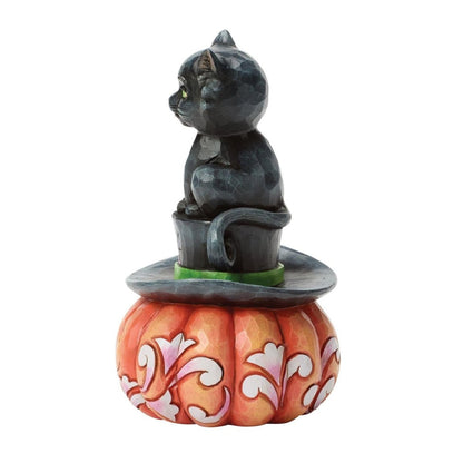 Black Cat on Top Hat Figurine - Nifty Decor & More