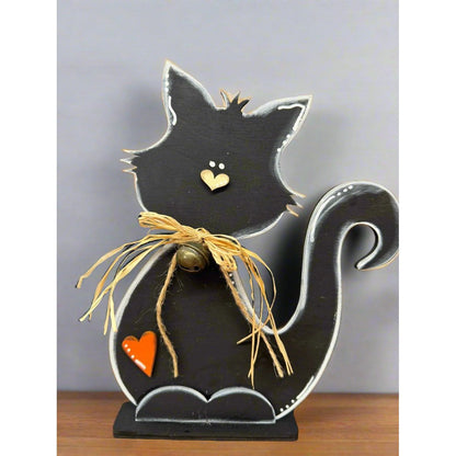 Black Cat Shelf Sitter - Nifty Decor & More