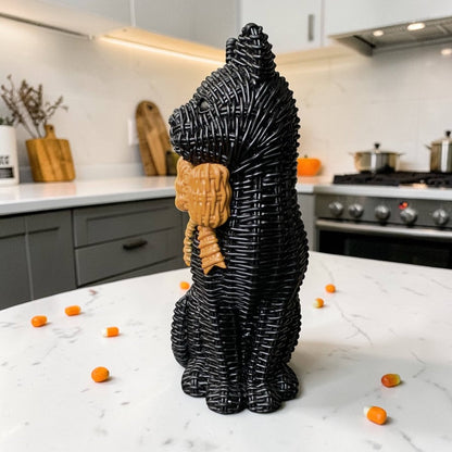 Black Cat Spooky Shelf Accent Cute Farmhouse Halloween Decor - Nifty Decor & More