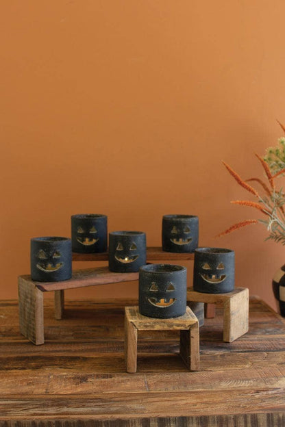 Black Clay Jack-O-Lantern Short - Nifty Decor & More