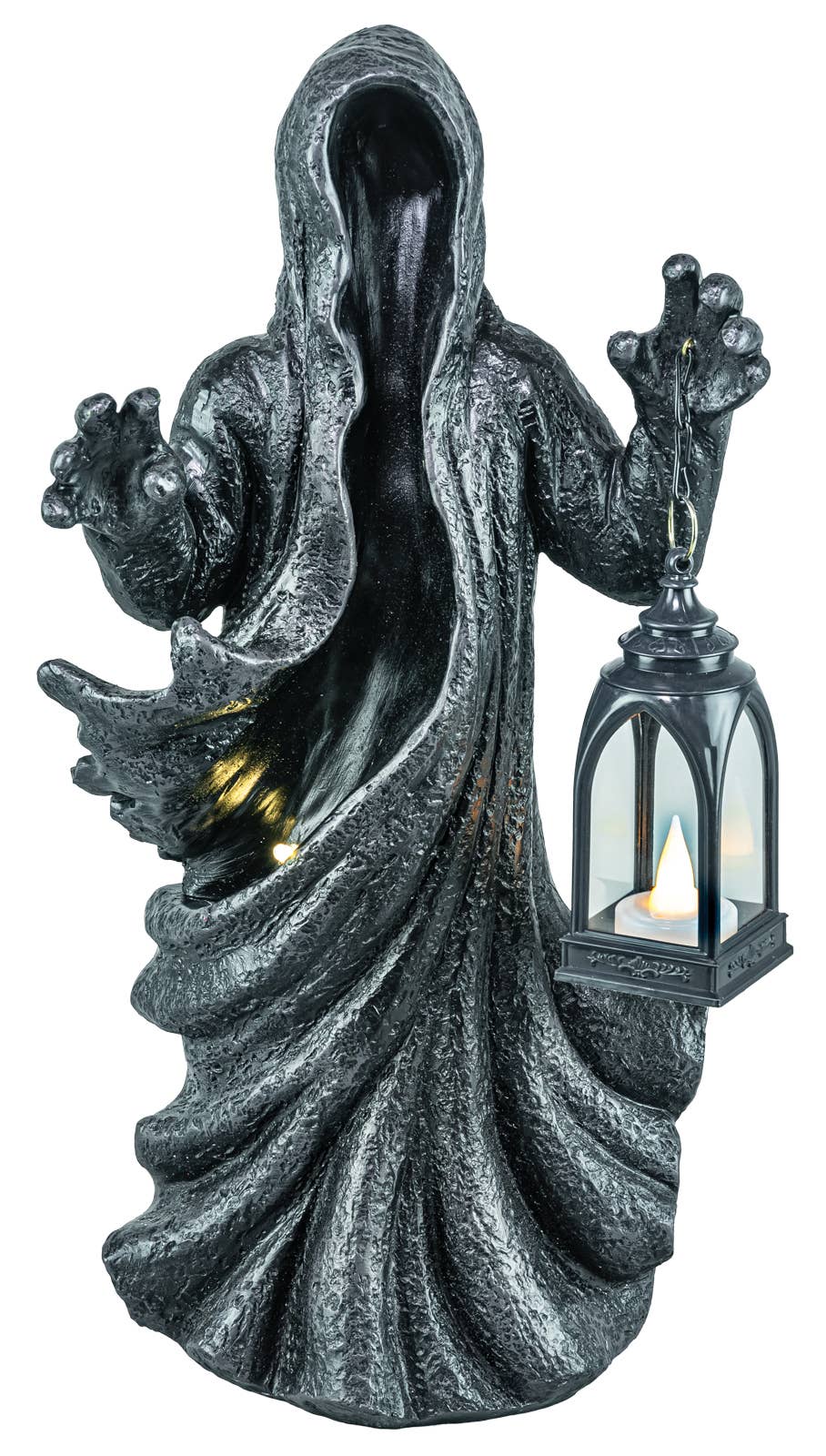 Black Shroud Lantern W Light - Nifty Decor & More