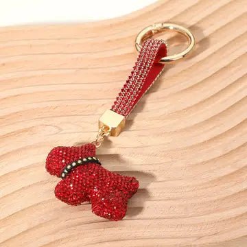 Bling Studded Dog Dangle Keychain / Bag - Nifty Decor & More