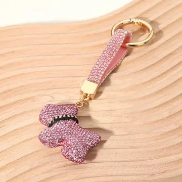 Bling Studded Dog Dangle Keychain / Bag - Nifty Decor & More