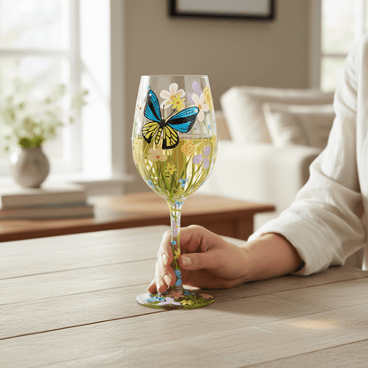 Bloom Wildly Wine Glass - Nifty Decor & More