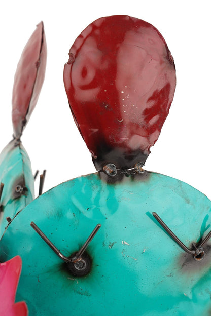 Blooming Metal Prickly Cactus - Nifty Decor & More