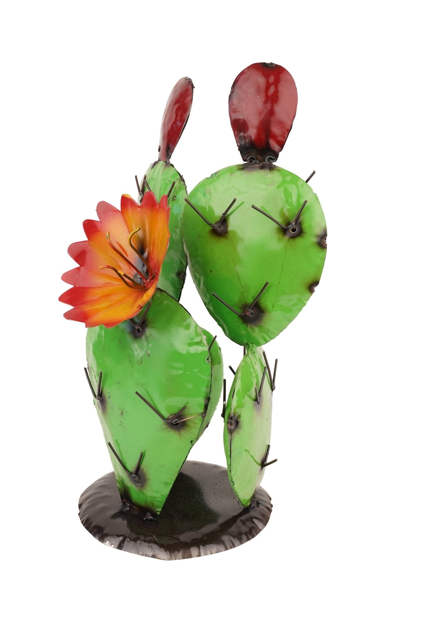 Blooming Metal Prickly Cactus - Nifty Decor & More