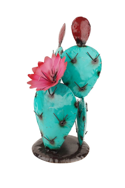 Blooming Metal Prickly Cactus - Nifty Decor & More