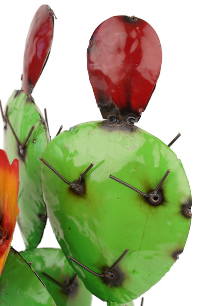 Blooming Metal Prickly Cactus - Nifty Decor & More