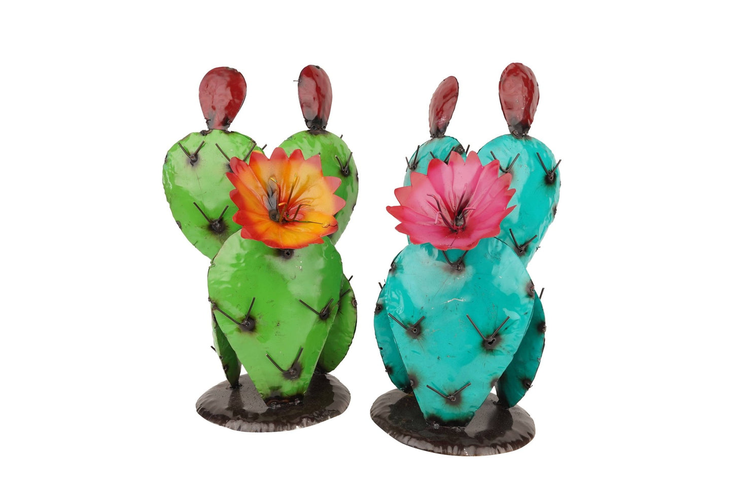 Blooming Metal Prickly Cactus - Nifty Decor & More