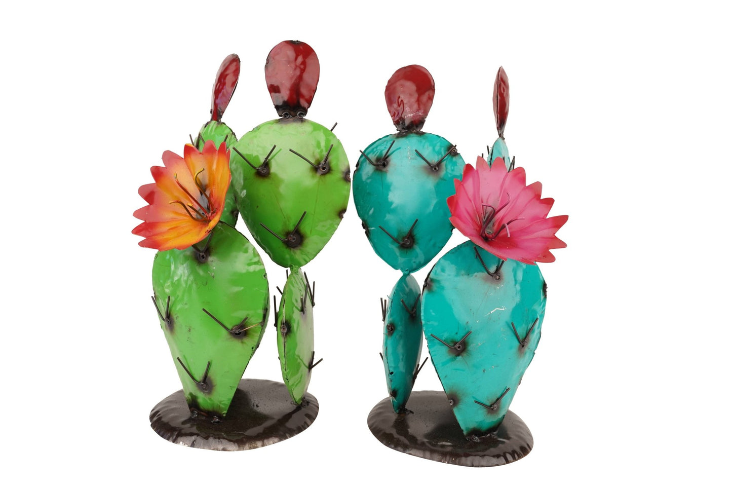 Blooming Metal Prickly Cactus - Nifty Decor & More