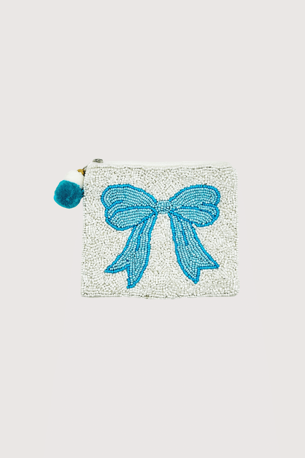 Blue Bow Beaded Pouch - Nifty Decor & More