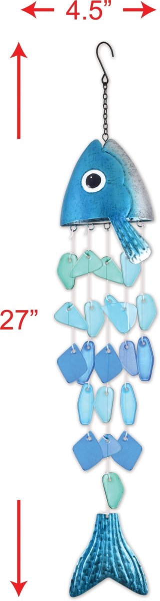 Blue-Fish Glass Chime - Nifty Decor & More