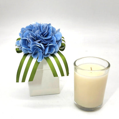 Blue Hydrangea Luxury Candle 8 oz with gift box - Nifty Decor & More