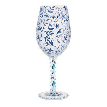 Blue Menagerie Wine Glass - Nifty Decor & More