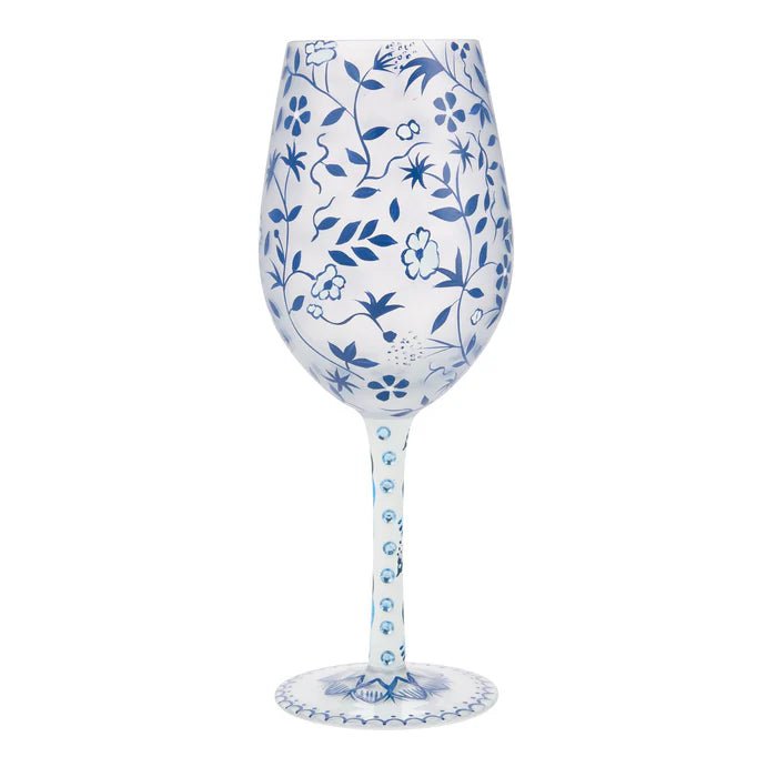 Blue Menagerie Wine Glass - Nifty Decor & More