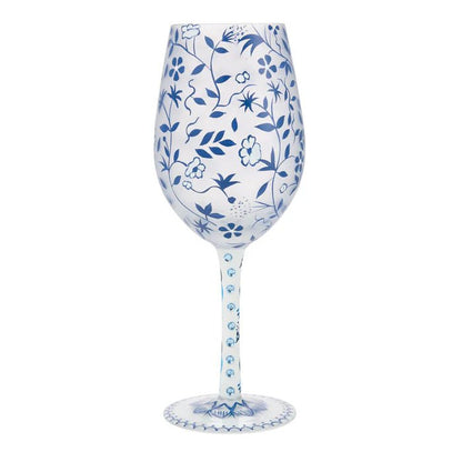 Blue Menagerie Wine Glass - Nifty Decor & More