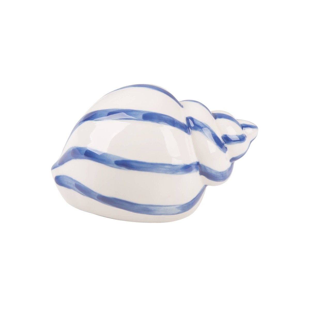 Blue Stripe Shell Large Decorative Figurine - Nifty Decor & More