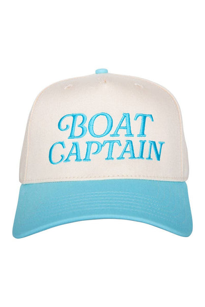 Boat Captain Two-Toned Retro Hat, Chic Girly Summer Accessory, Stylish Sun Protection, Perfect Gift for Beach Lovers Trucker Hats Aqua and Tan