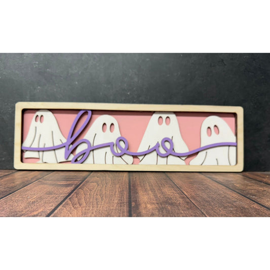 BOO Chunky Sign Halloween Decor
