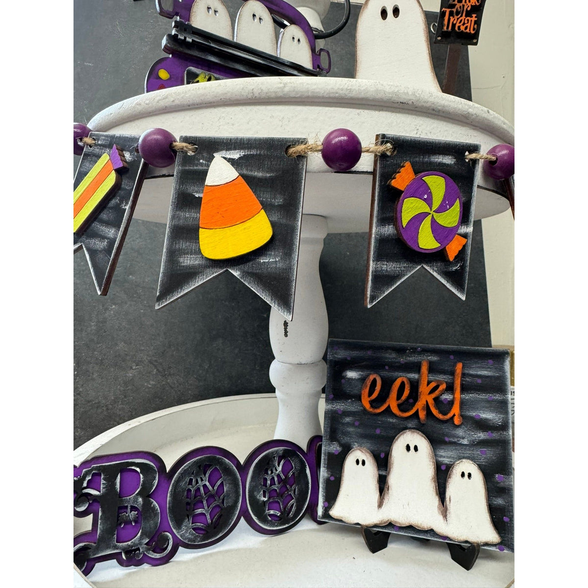 Boo Crew Tiered Tray - Nifty Decor & More