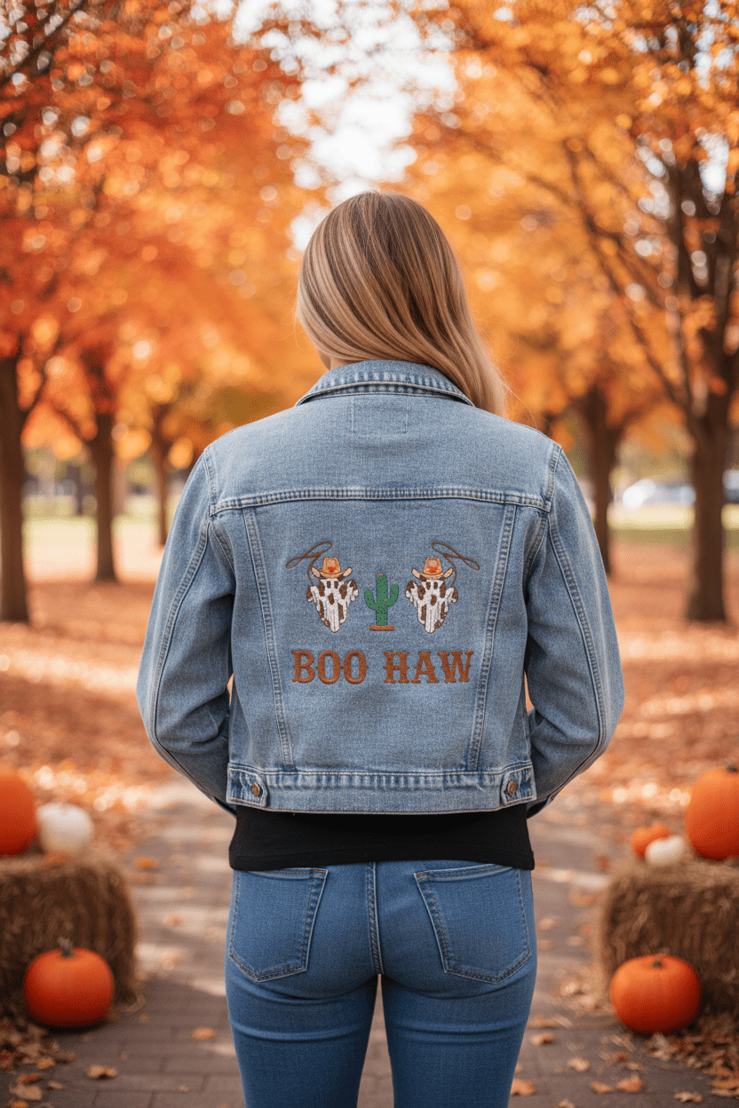Boo Haw Denim Jacket - Nifty Decor & More
