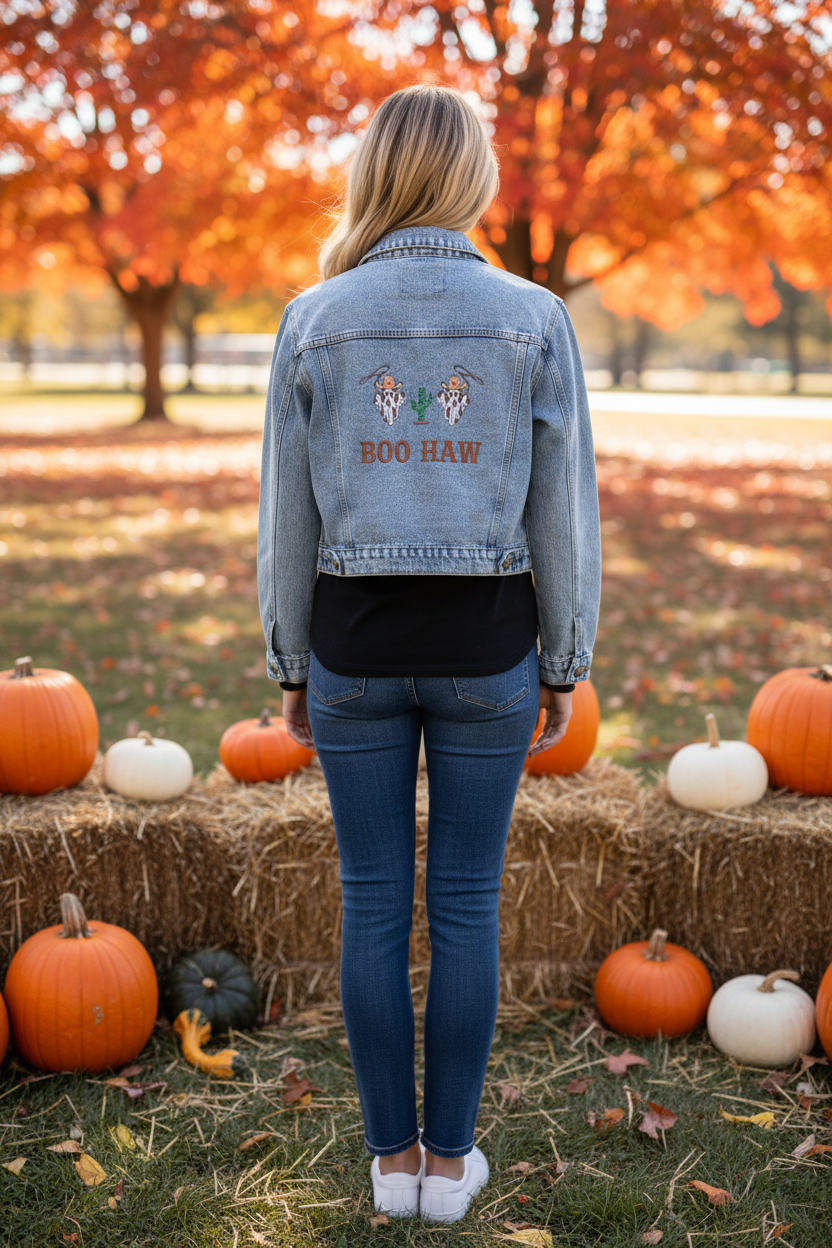 Boo Haw Denim Jacket - Nifty Decor & More
