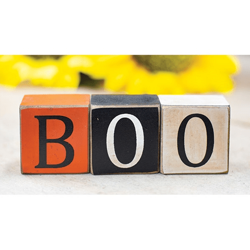 "Boo" Letter Blocks 3/Set - Nifty Decor & More