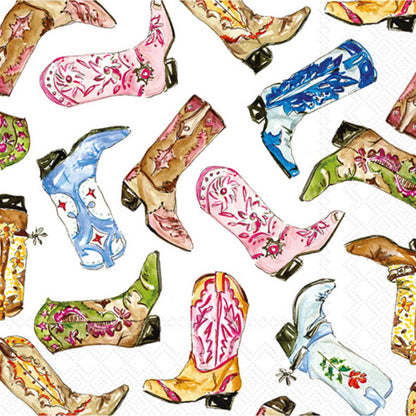 Boot Scootin' Paper Cocktail Napkins Pack of 20 - Nifty Decor & More
