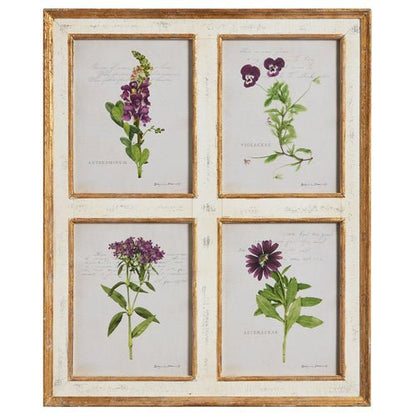 Botanical Floral Wall Art 32" Framed Nature - inspired Home Decor Accent, Perfect Gift for Plant Lovers - Nifty Decor & More