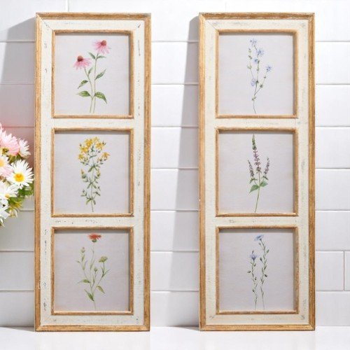 Botanical Floral Wall Art 38" Framed, Vibrant Nature Print for Home Decor, Perfect Gift for Garden Lovers - Nifty Decor & More