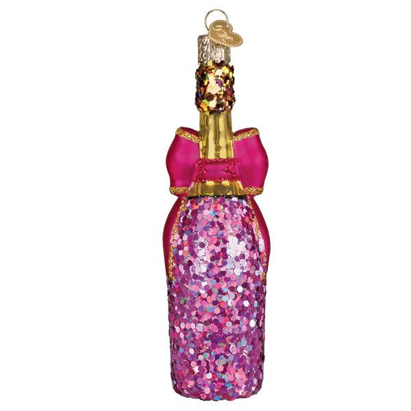 Bottle With Bow Ornament - Nifty Decor & More