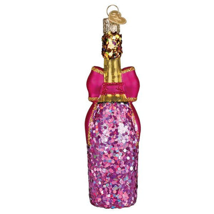 Bottle With Bow Ornament - Nifty Decor & More