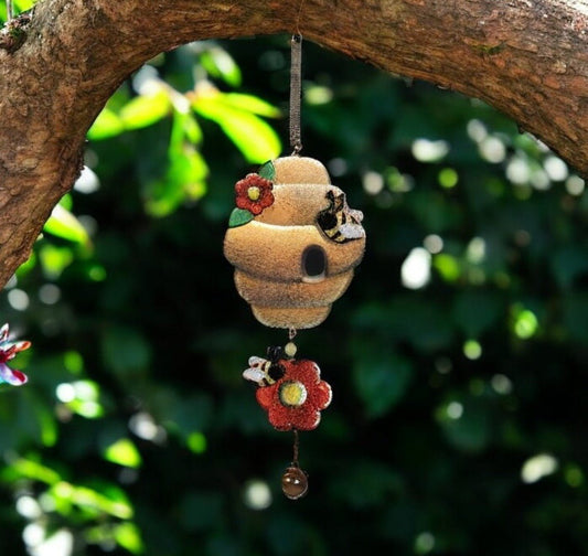 Bouncy Bee Hive, Charming Outdoor Decor, Playful Garden Accent, Unique Mother’s Day Gift for Nature Lovers - Nifty Decor & More