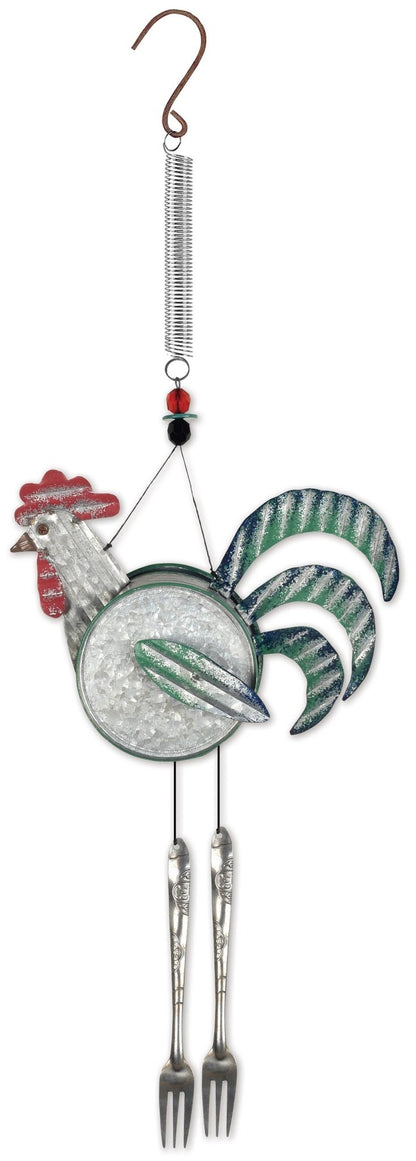 Bouncy Rooster Outdoor Decor, Colorful Farmyard Accent for Garden Fun, Unique Mother's Day Gift Idea - Nifty Decor & More