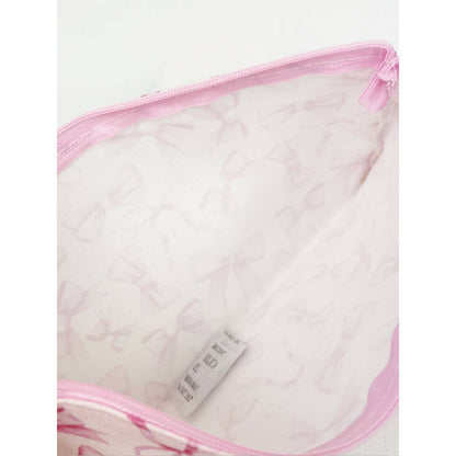 Bow Design Pink Coquette Coin Purse – Preppy Bow Print Zipper Pouch