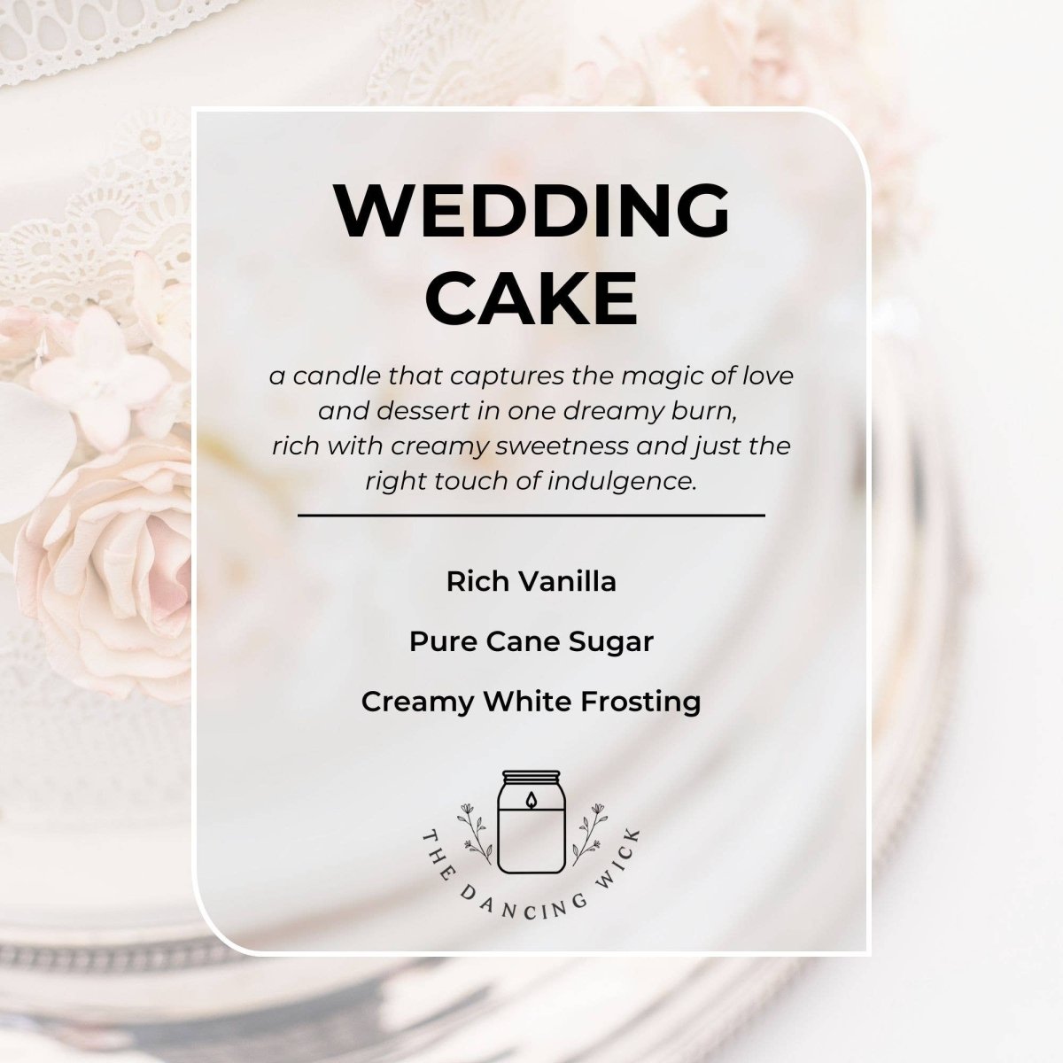 Bridal Party Gift 4oz. Candle / Wedding Cake Scent - Nifty Decor & More