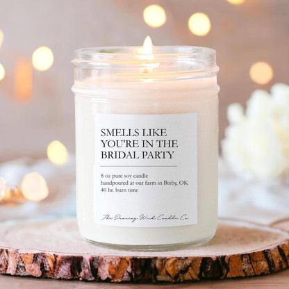 Bridal Party Gift 4oz. Candle / Wedding Cake Scent - Nifty Decor & More