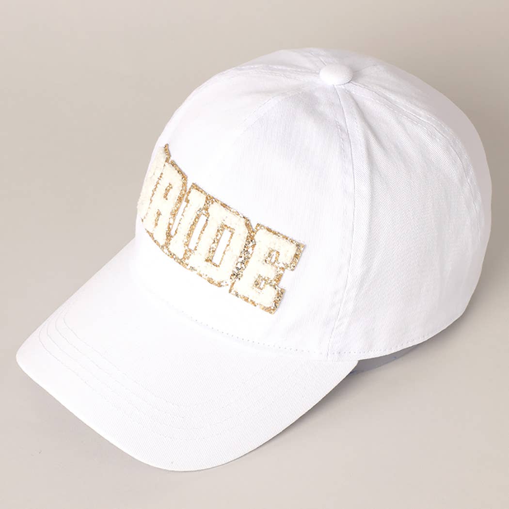 Bride Chenille Baseball Cap, Soft Cotton Patch Hat, Perfect for Bridal Shower or Bachelorette Party Gift Hats