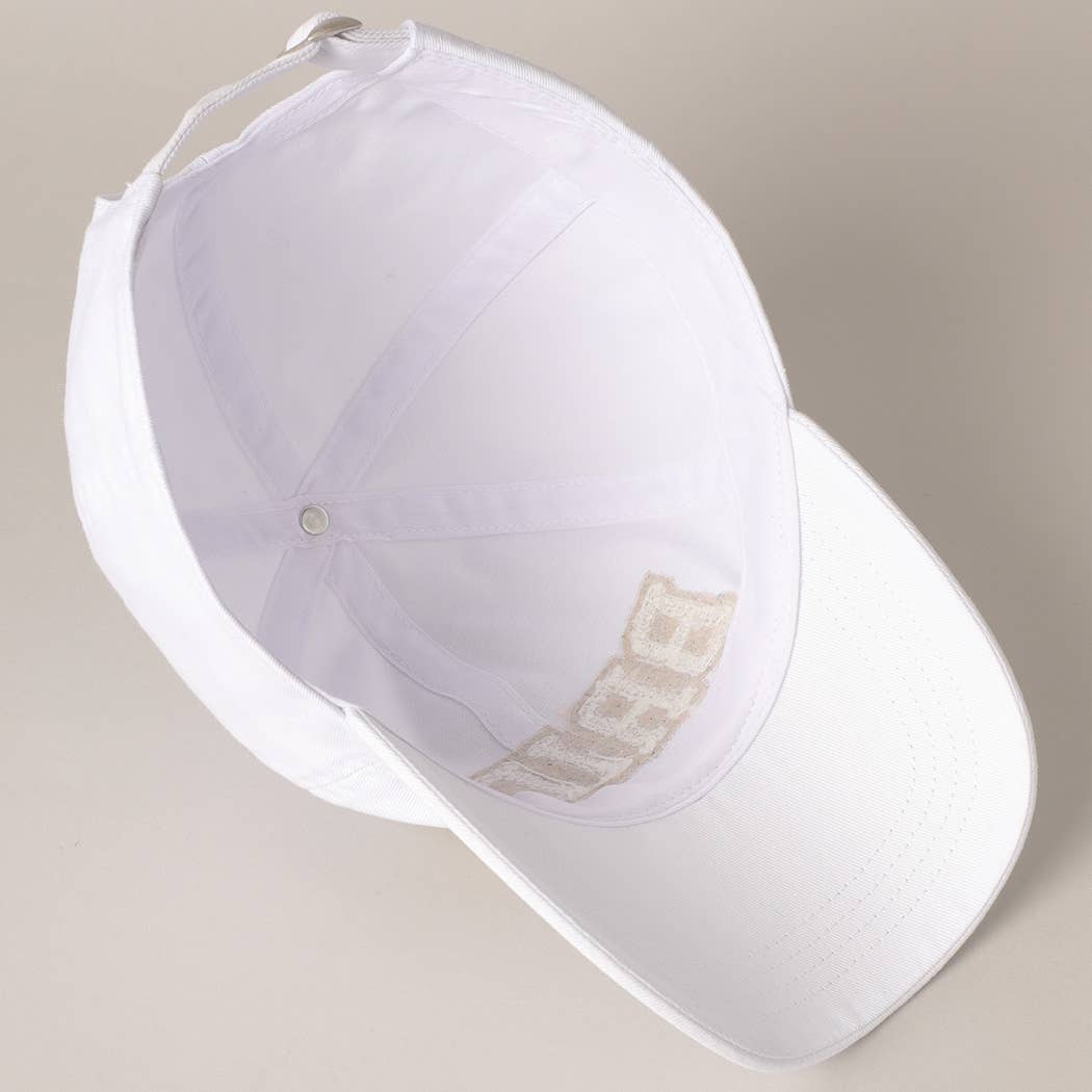 Bride Chenille Baseball Cap, Soft Cotton Patch Hat, Perfect for Bridal Shower or Bachelorette Party Gift Hats