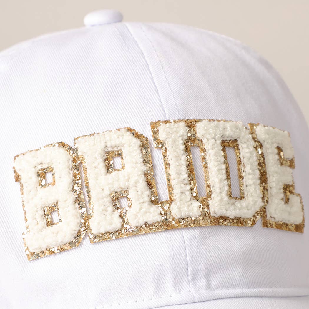 Bride Chenille Baseball Cap, Soft Cotton Patch Hat, Perfect for Bridal Shower or Bachelorette Party Gift Hats