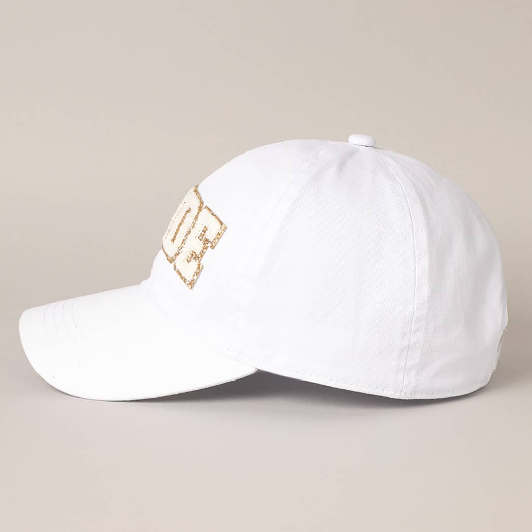 Bride Chenille Baseball Cap, Soft Cotton Patch Hat, Perfect for Bridal Shower or Bachelorette Party Gift Hats