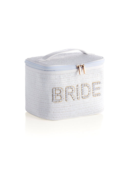 "BRIDE" COSMETIC CASE, WHITE - Nifty Decor & More