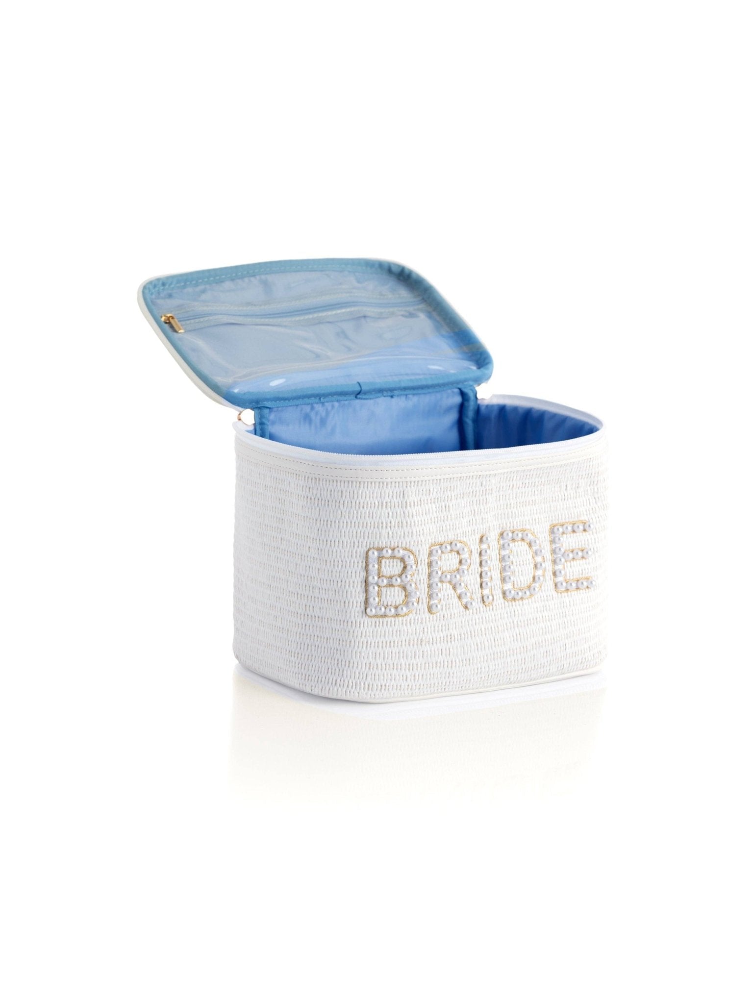 "BRIDE" COSMETIC CASE, WHITE - Nifty Decor & More