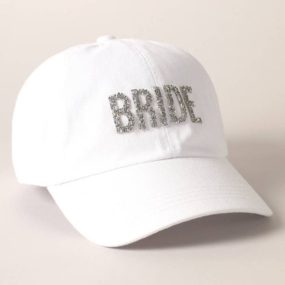 Bride Glitter Letter Patch Baseball Cap, Stylish Bling Hat for Bridal Shower Fun, Unique Bride-to-Be Gift Hats