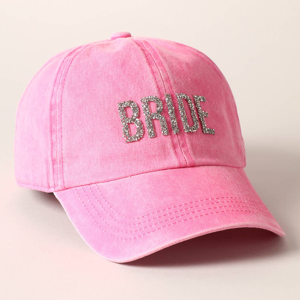 Bride Glitter Letter Patch Baseball Cap, Stylish Bling Hat for Bridal Shower Fun, Unique Bride - to - Be Gift - Nifty Decor & More