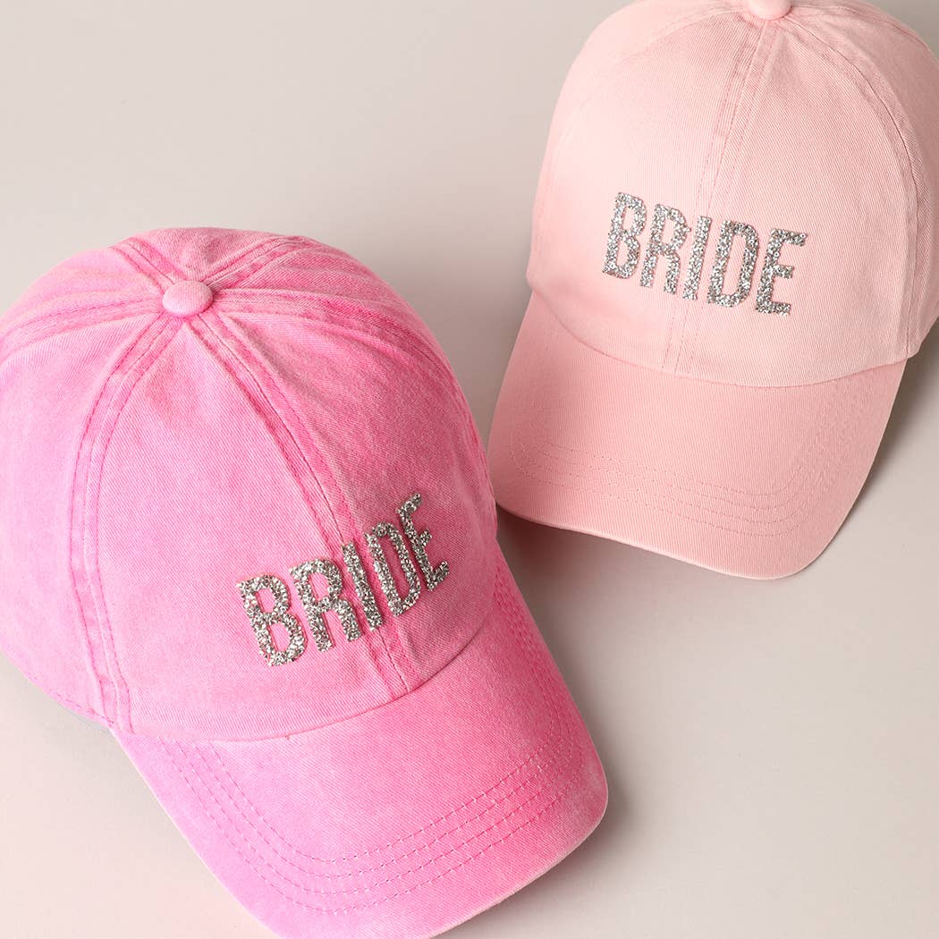 Bride Glitter Letter Patch Baseball Cap, Stylish Bling Hat for Bridal Shower Fun, Unique Bride - to - Be Gift - Nifty Decor & More