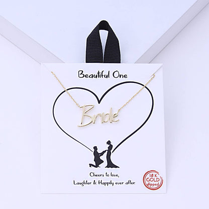 BRIDE Gold - Dipped Necklace - Nifty Decor & More