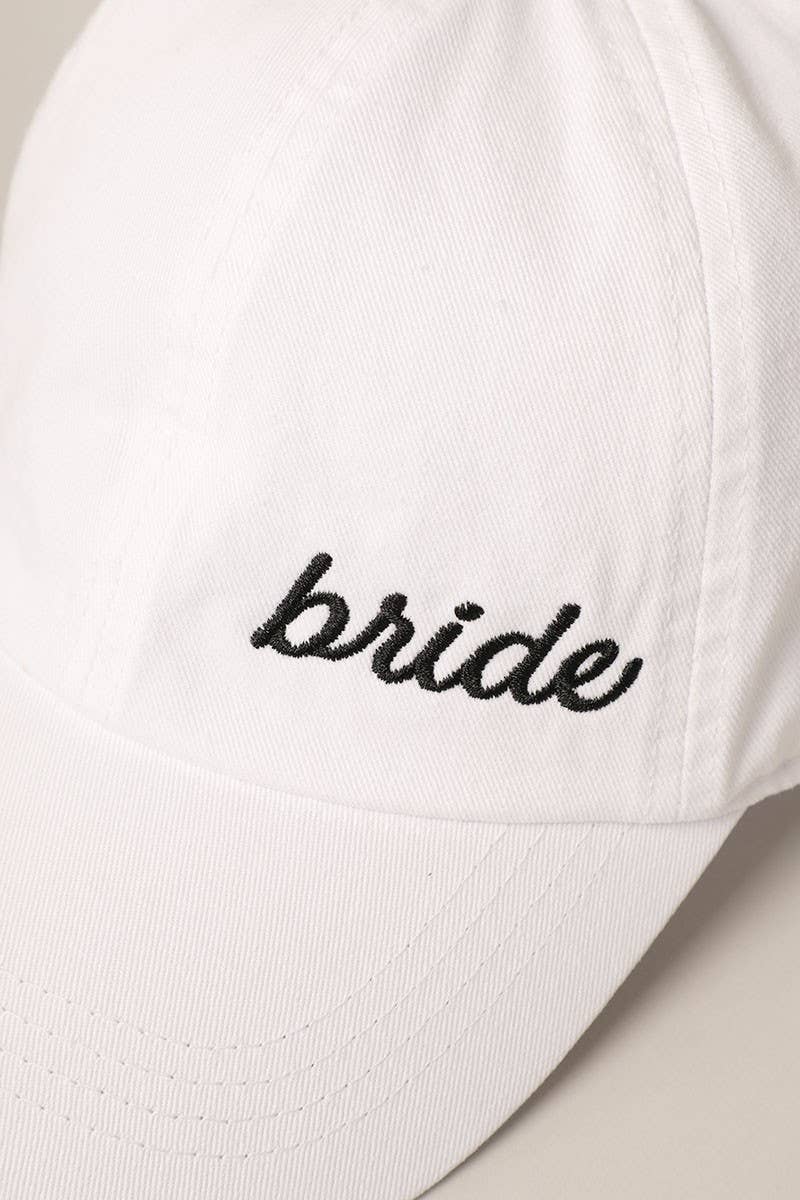 Bride Lettering Embroidery Baseball Cap - Nifty Decor & More
