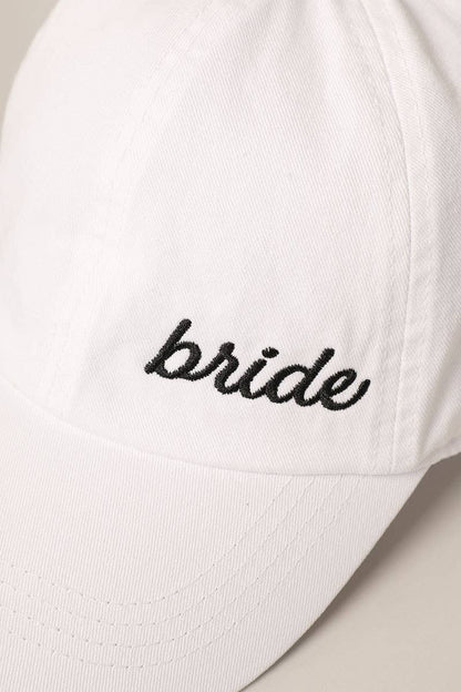 Bride Lettering Embroidery Baseball Cap - Nifty Decor & More